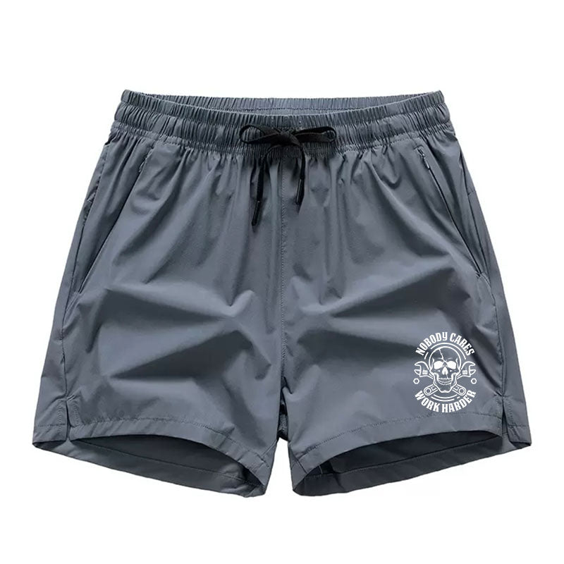 Work Harder Skull Shorts
