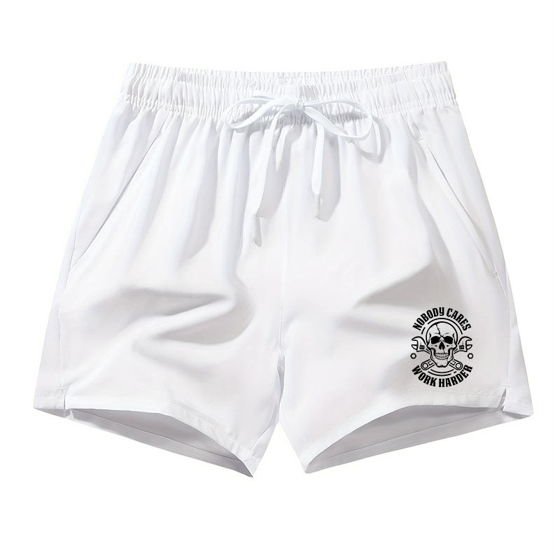Work Harder Skull Shorts