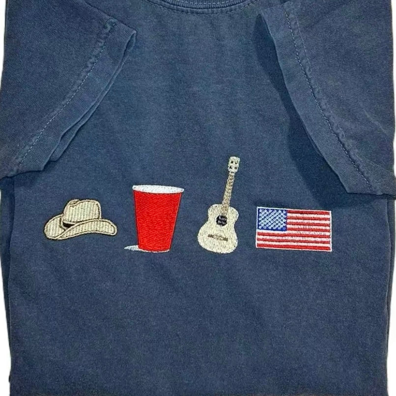 America Embroidered Custom T-Shirt/Sweatshirt/Hoodie