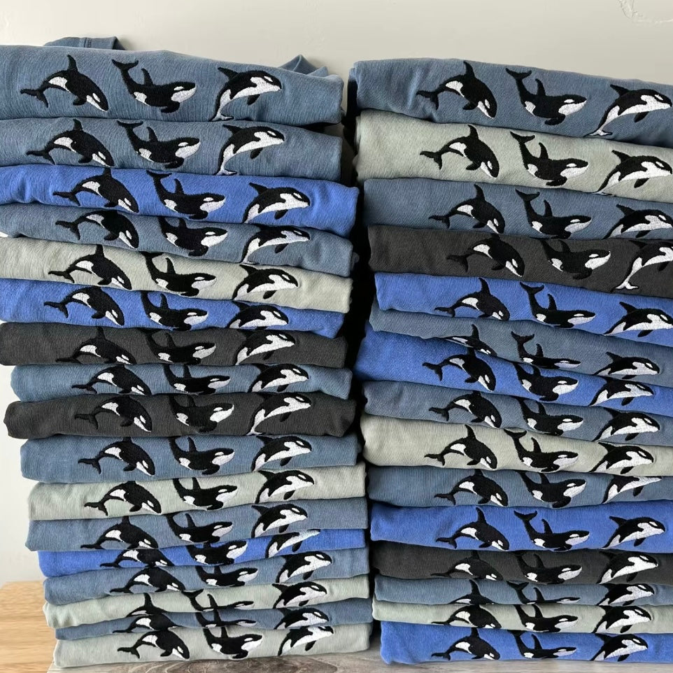 Orca Embroidered T-Shirt/Sweatshirt/Hoodie