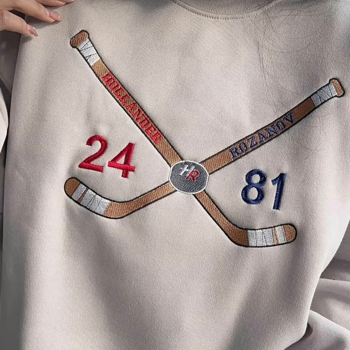 Embroidered Hockey Romance Unisex T-Shirt/Sweatshirt/Hoodie
