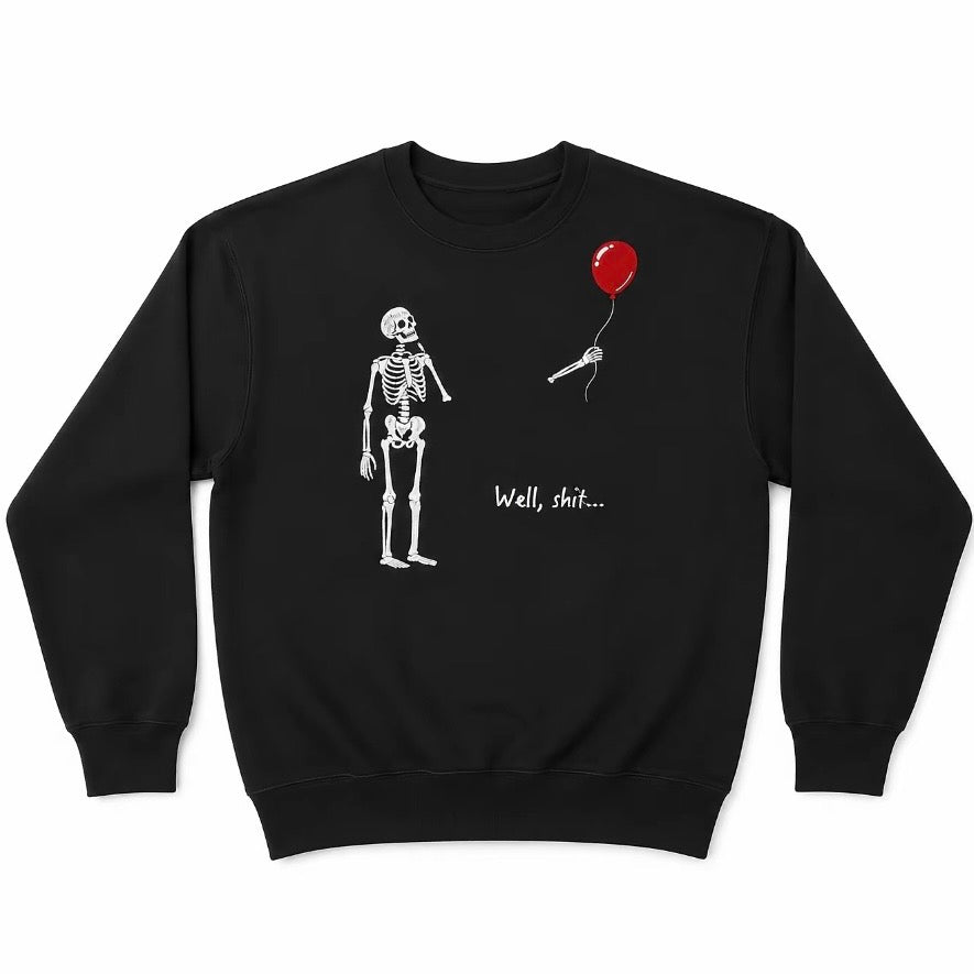 Embroidered Funny Skeleton Balloon T-Shirt/Sweatshirt/Hoodie