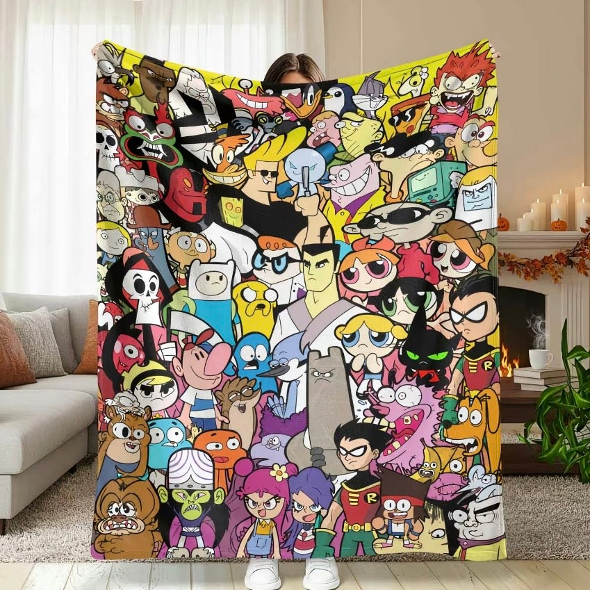 Retro Cartoon Character Blanket