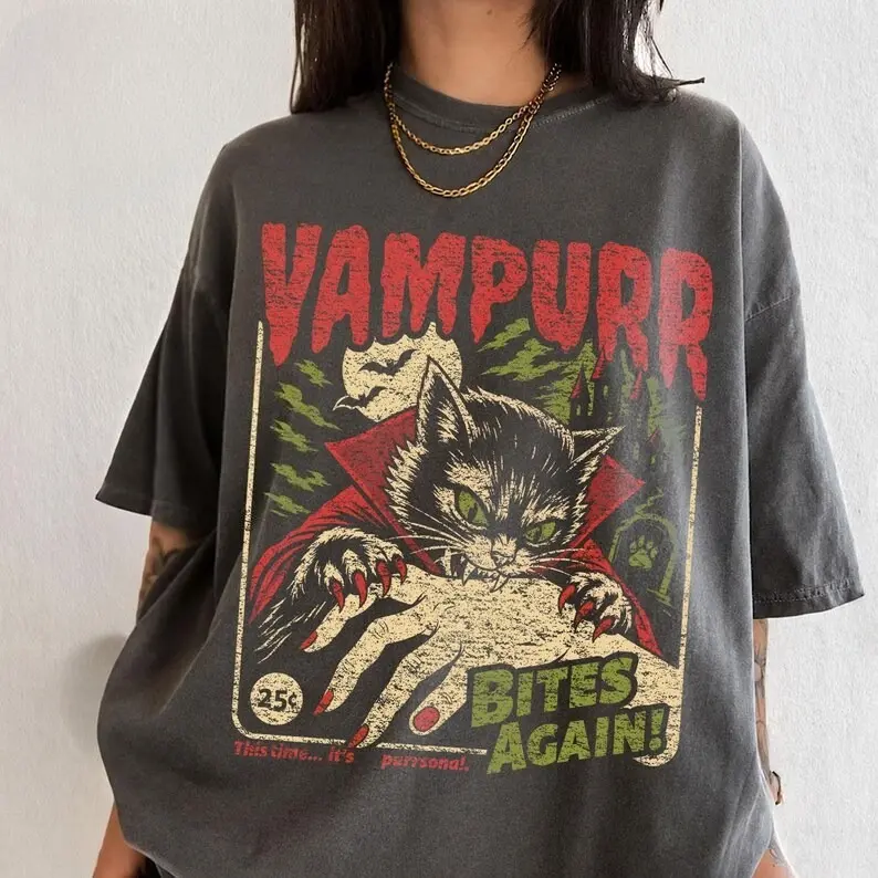 Halloween Vampire Cat T-Shirt/Sweatshirt/Hoodie