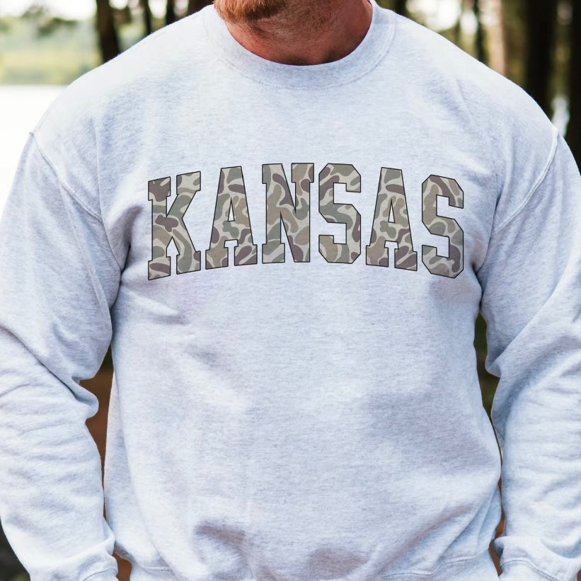 Camo State Name State College Varsity Name T-Shirt/Sweatshirt/Hoodie