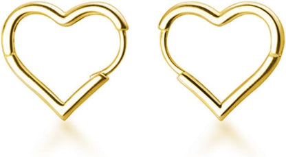 Heart Shaped Hoop Earrings