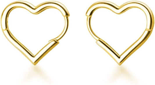 Heart Shaped Hoop Earrings