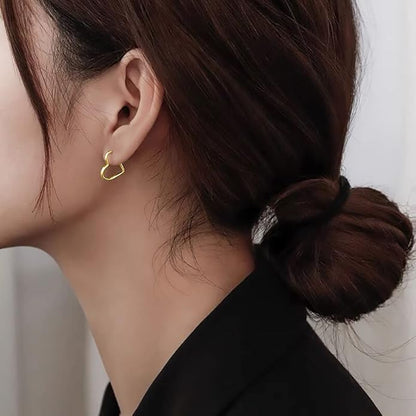 Heart Shaped Hoop Earrings