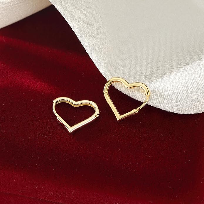 Heart Shaped Hoop Earrings