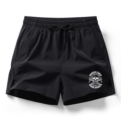 Work Harder Skull Shorts