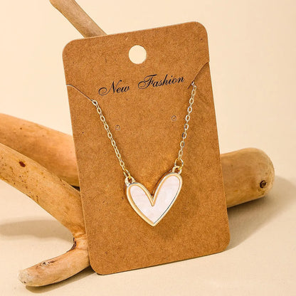 Women's Cute Trendy Pendant Necklace with Heart Design for Gift