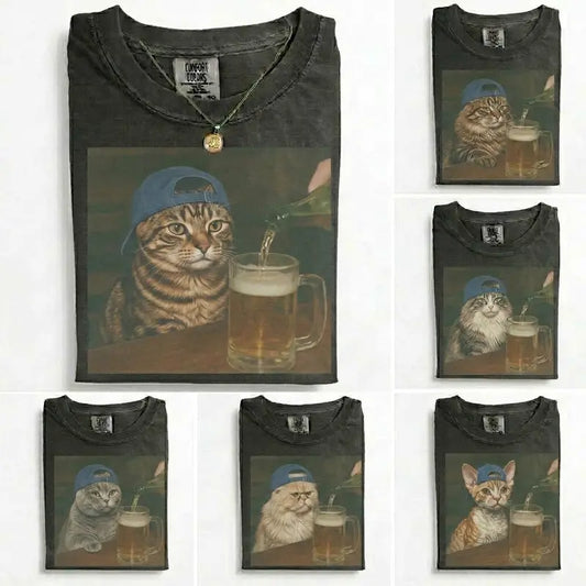 Cat Drinking Beer Meme T-Shirt/Sweatshirt/Hoodie