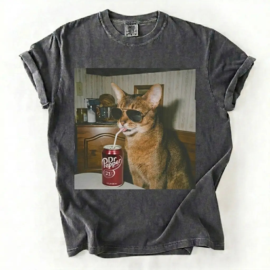 Cat Drinking Soda Meme T-Shirt/Sweatshirt/Hoodie