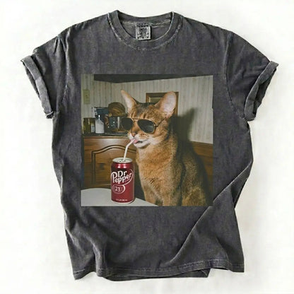 Cat Drinking Soda Meme T-Shirt/Sweatshirt/Hoodie
