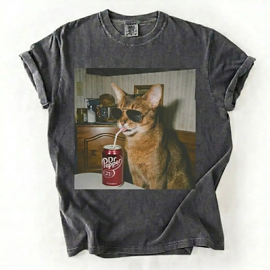 Cat Drinking Soda Meme T-Shirt/Sweatshirt/Hoodie