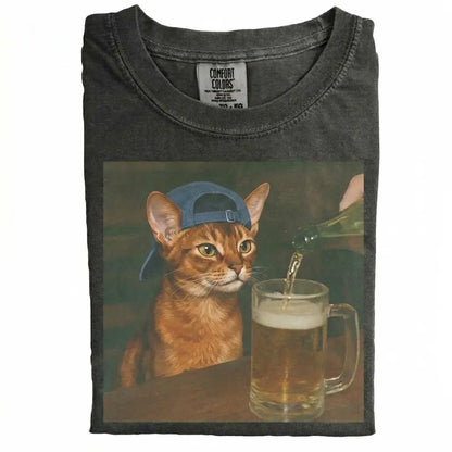 Cat Drinking Beer Meme T-Shirt/Sweatshirt/Hoodie