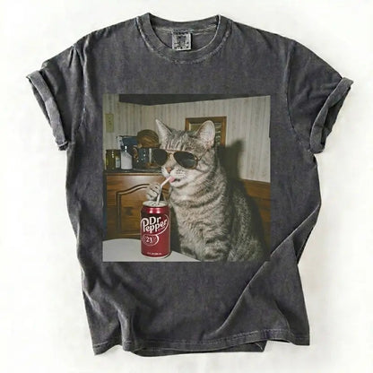 Cat Drinking Soda Meme T-Shirt/Sweatshirt/Hoodie