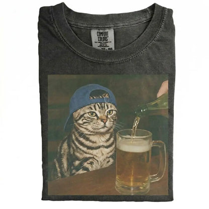 Cat Drinking Beer Meme T-Shirt/Sweatshirt/Hoodie