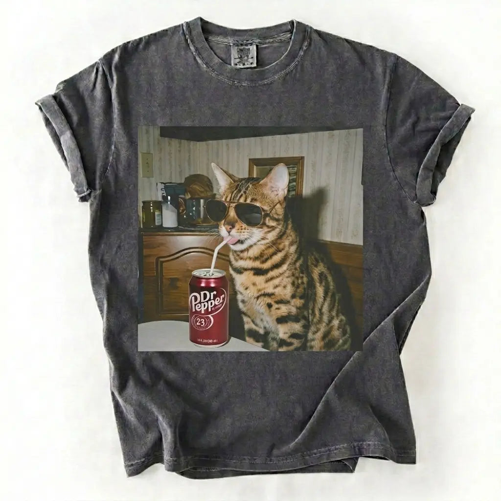 Cat Drinking Soda Meme T-Shirt/Sweatshirt/Hoodie