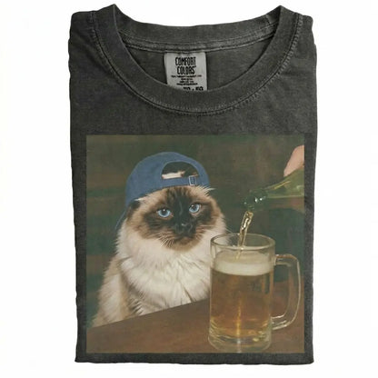Cat Drinking Beer Meme T-Shirt/Sweatshirt/Hoodie