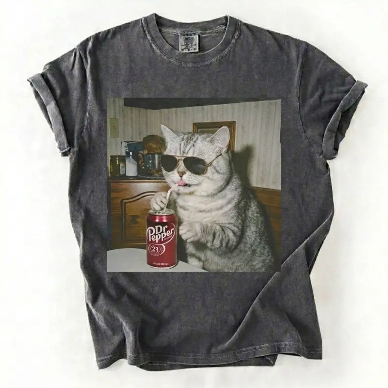 Cat Drinking Soda Meme T-Shirt/Sweatshirt/Hoodie