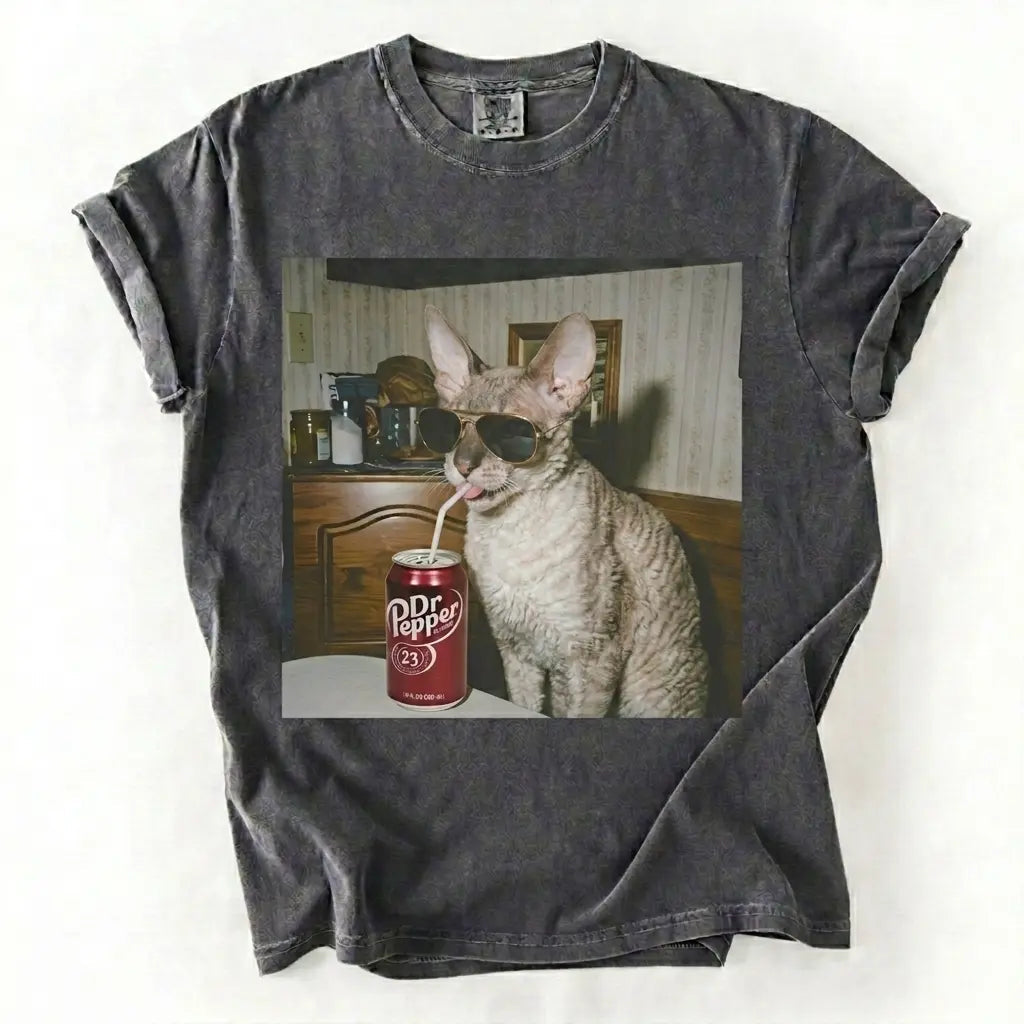 Cat Drinking Soda Meme T-Shirt/Sweatshirt/Hoodie
