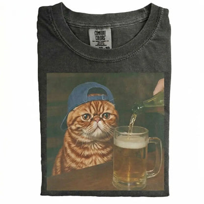 Cat Drinking Beer Meme T-Shirt/Sweatshirt/Hoodie