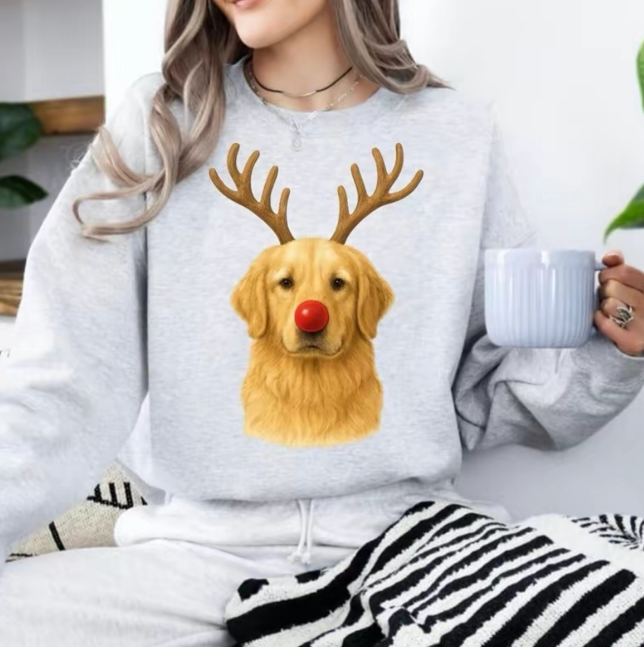 Christmas Reindeer Dog T-Shirt/Sweatshirt/Hoodie