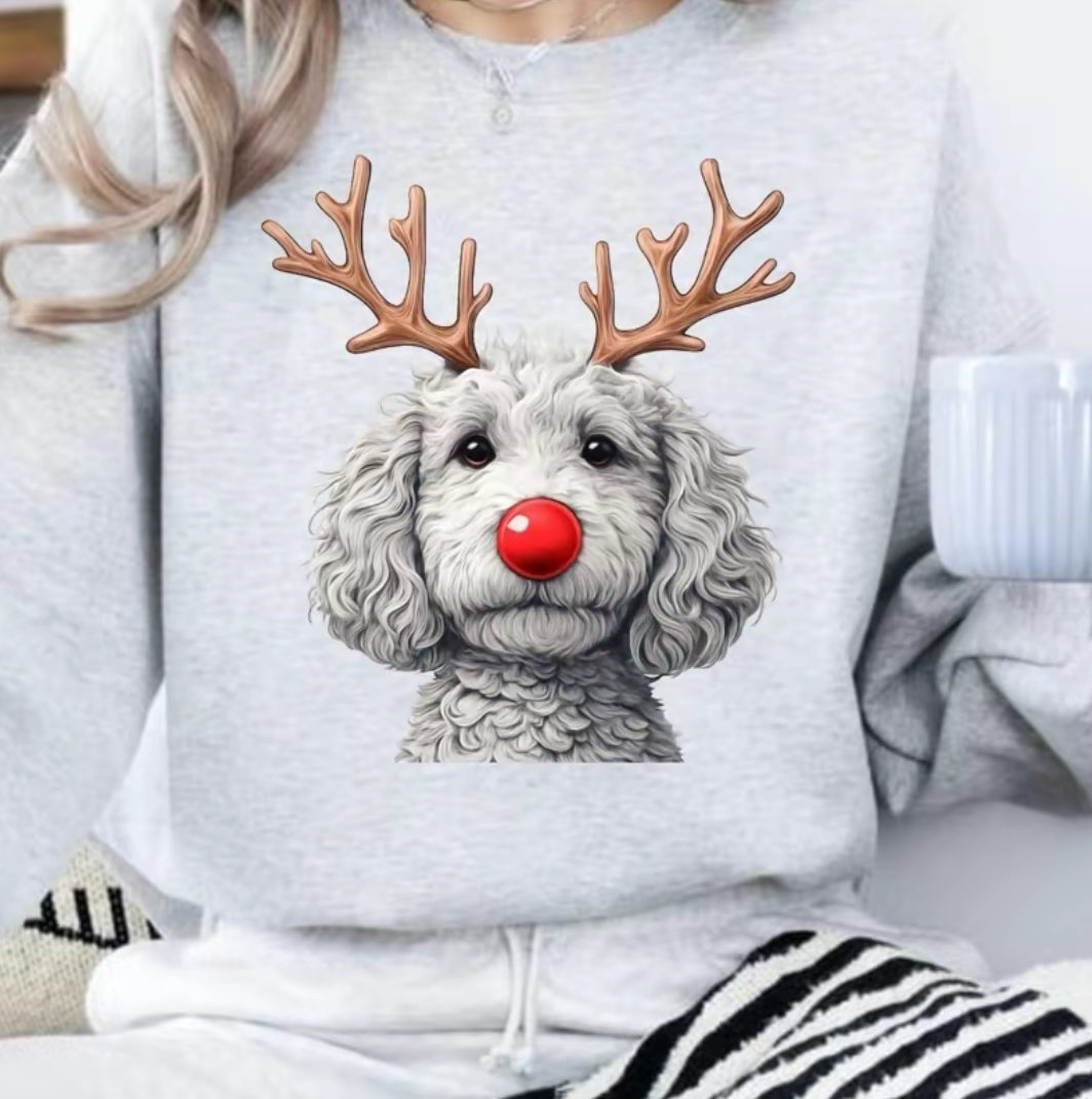 Christmas Reindeer Dog T-Shirt/Sweatshirt/Hoodie