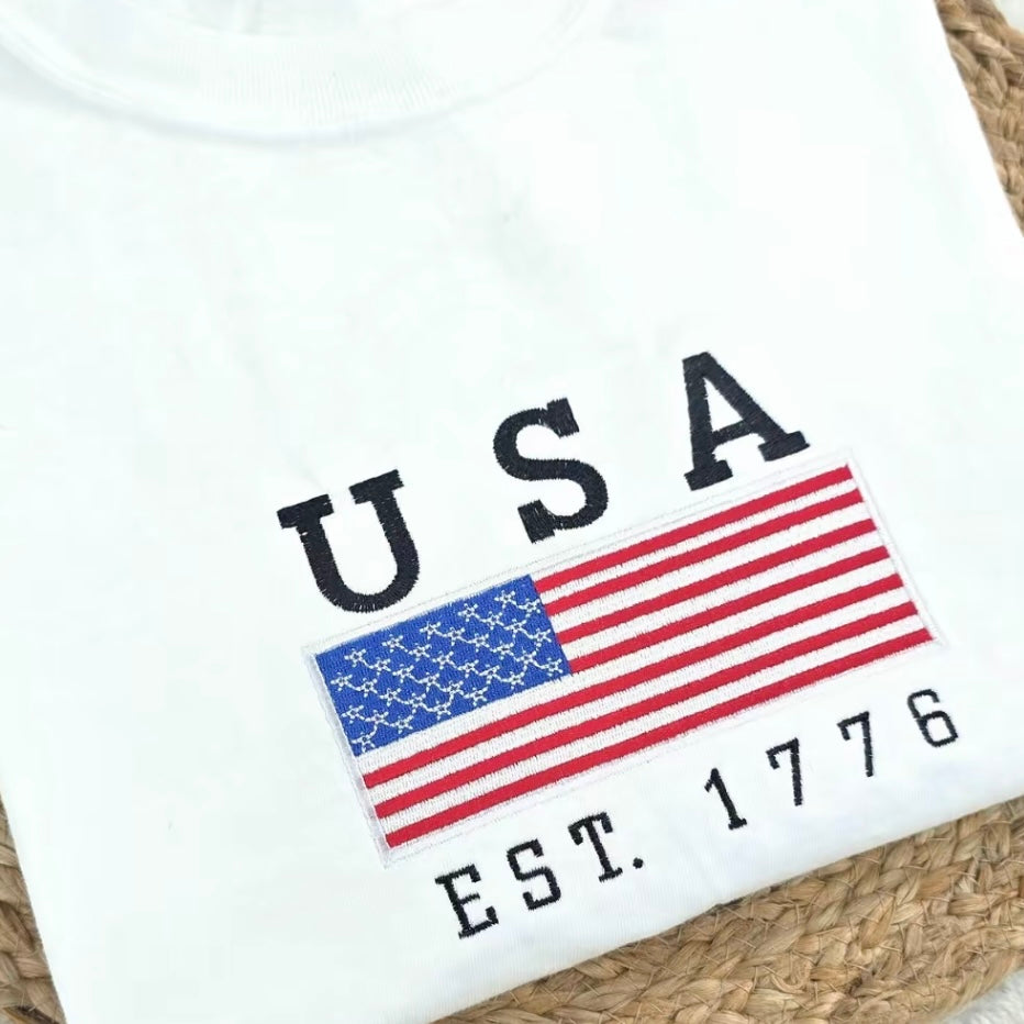 America Embroidered Custom T-Shirt/Sweatshirt/Hoodie