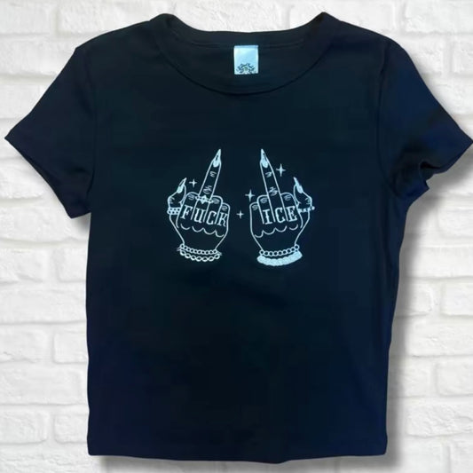 Give ICE The Finger Embroidered T-Shirt/Sweatshirt/Hoodie