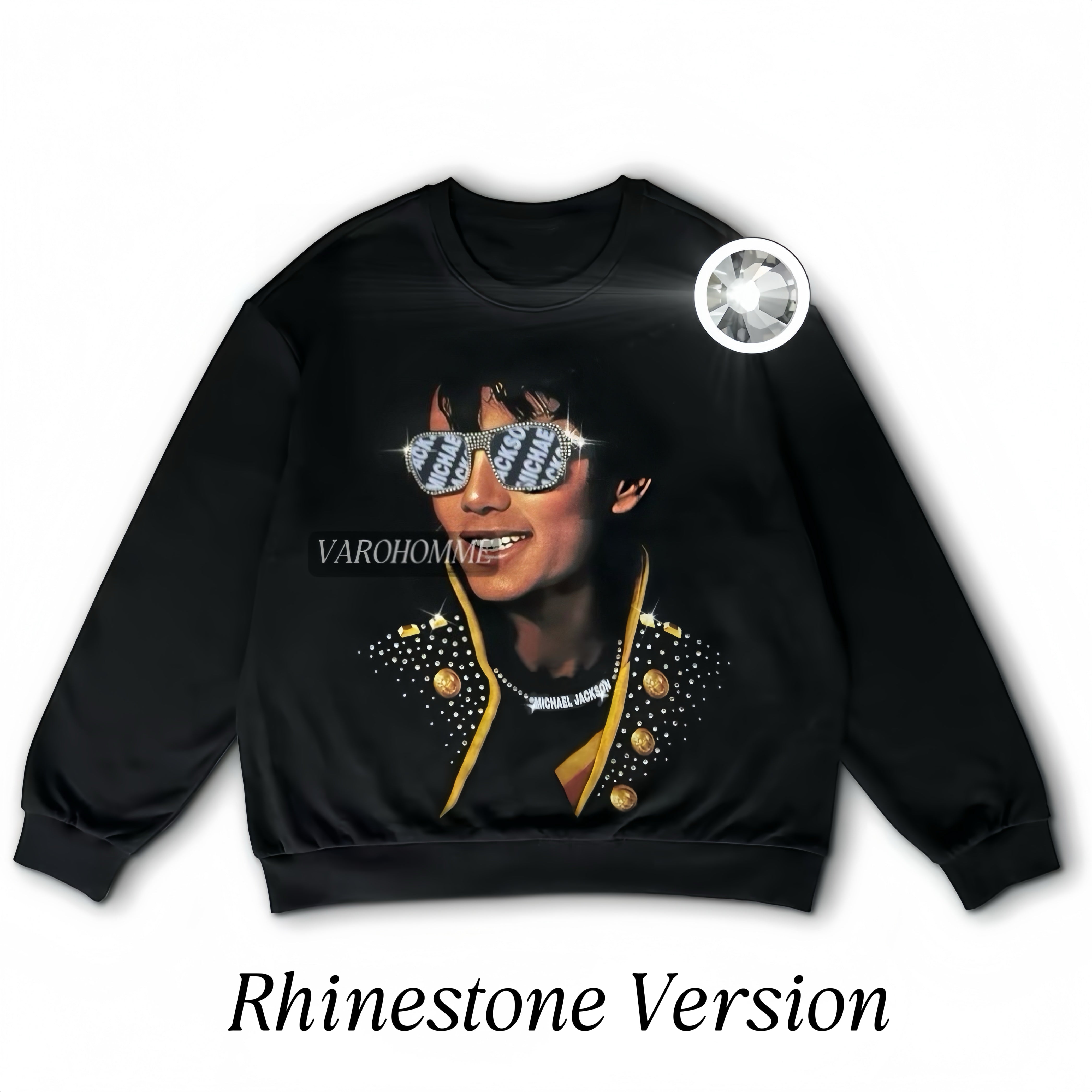 Michael Jackson Rhinestone T-Shirt/Sweatshirt – Varohomme
