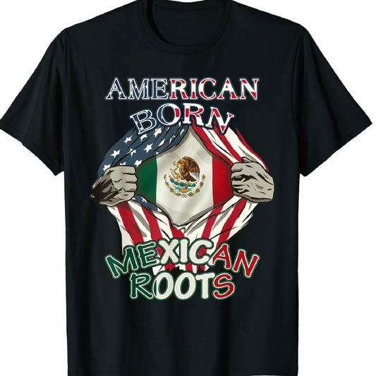 American Born Mexican Roots Flag T-Shirt/Sweatshirt/Hoodie
