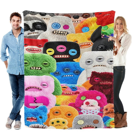 Cute Creepy Fuzzy Monster Blanket