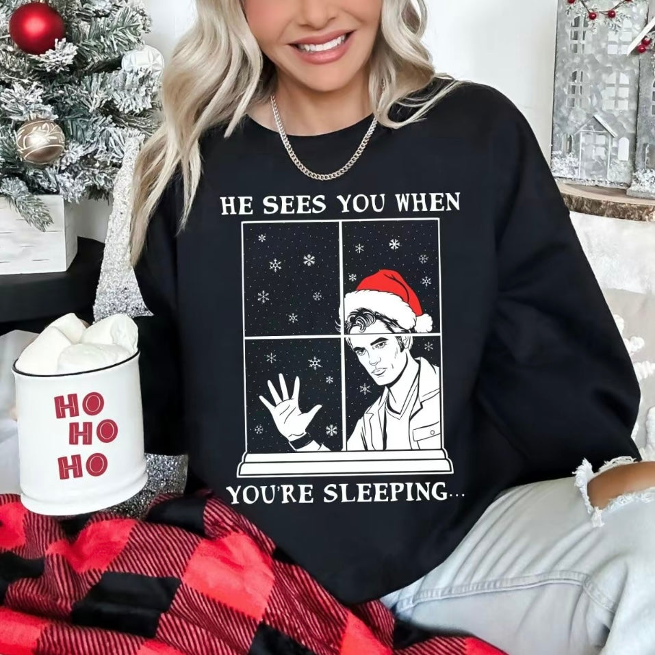 He Sees You When You're Sleeping Christmas T-Shirt/Sweatshirt/Hoodie