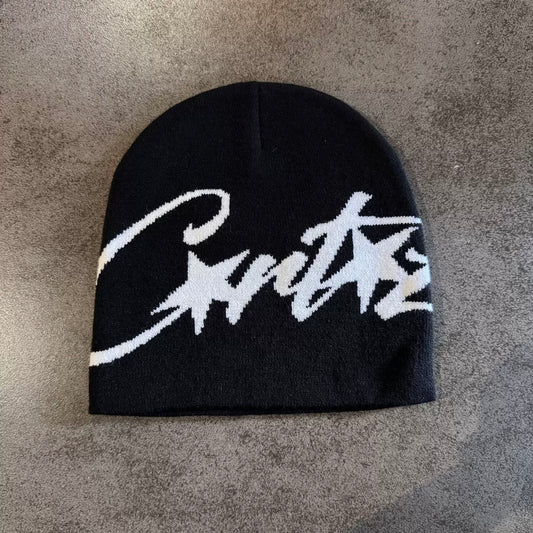 Star Letter Jacquard Knit Beanie