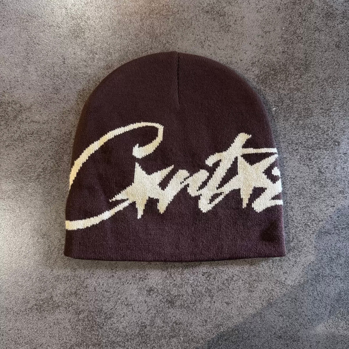 Star Letter Jacquard Knit Beanie
