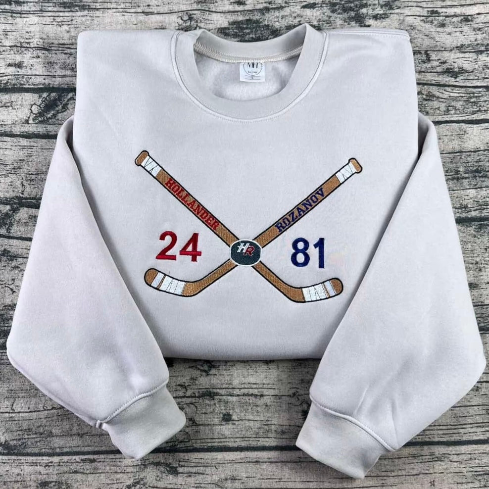 Embroidered Hockey Romance Unisex T-Shirt/Sweatshirt/Hoodie
