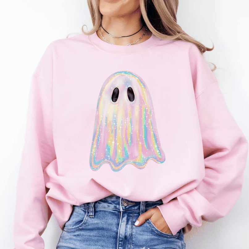 Shimmering Cute Ghost Halloween T-Shirt/Sweatshirt/Hoodie
