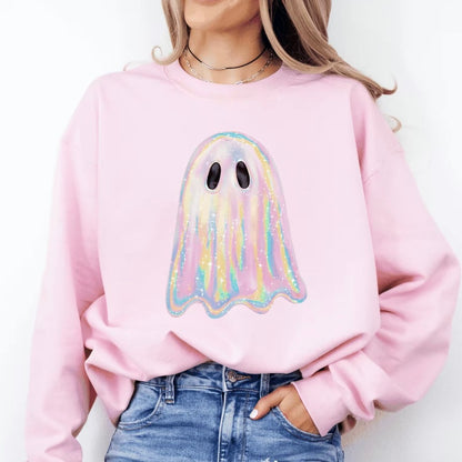 Shimmering Cute Ghost Halloween T-Shirt/Sweatshirt/Hoodie