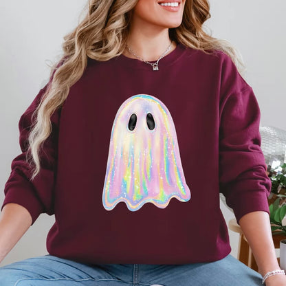 Shimmering Cute Ghost Halloween T-Shirt/Sweatshirt/Hoodie