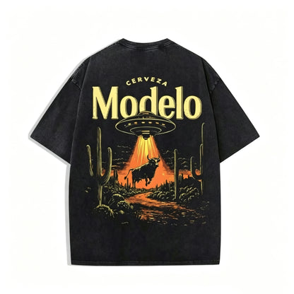 Retro Modelo Beer UFO Bull Abduction T-Shirt/Sweatshirt/Hoodie