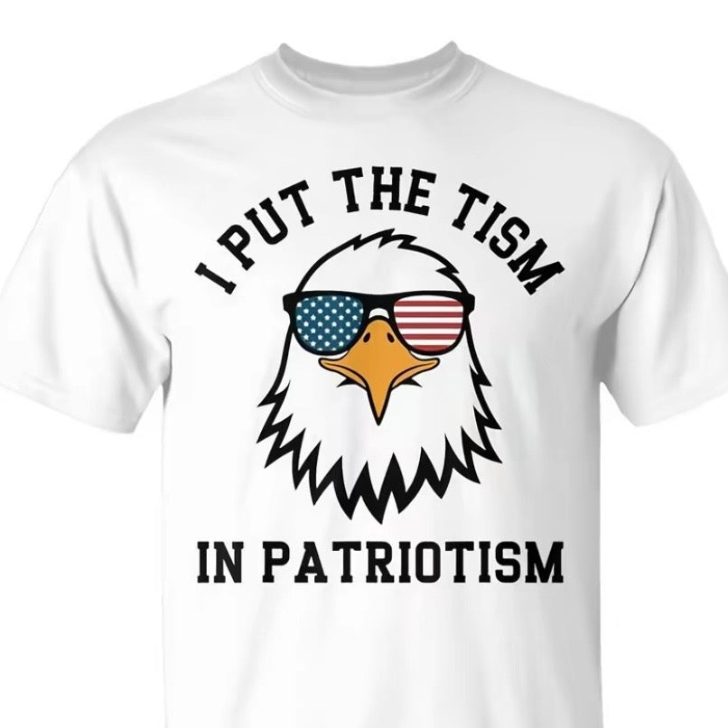 Put The Tism In Patriotism Athletic Eagle T-Shirt/Sweatshirt/Hoodie