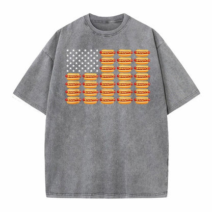 Hot Dog American Flag Fourth Of July T-Shirt/Sweatshirt/Hoodie