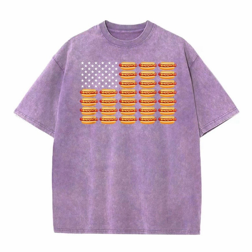 Hot Dog American Flag Fourth Of July T-Shirt/Sweatshirt/Hoodie
