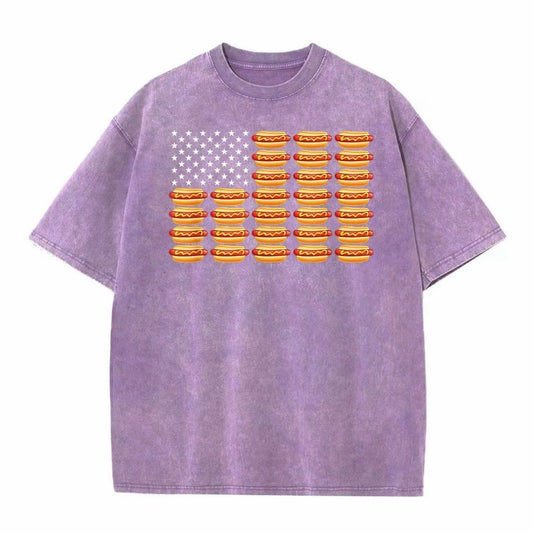 Hot Dog American Flag Fourth Of July T-Shirt/Sweatshirt/Hoodie