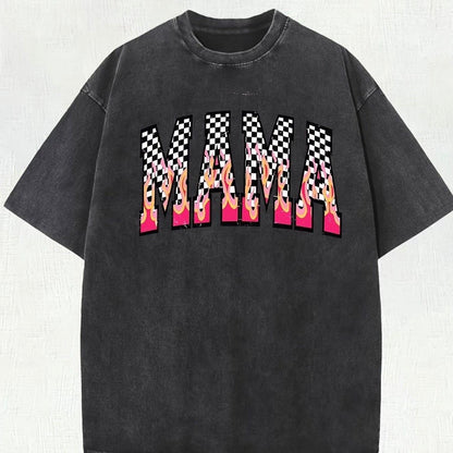 Mama Checkered Flame T-Shirt/Sweatshirt/Hoodie