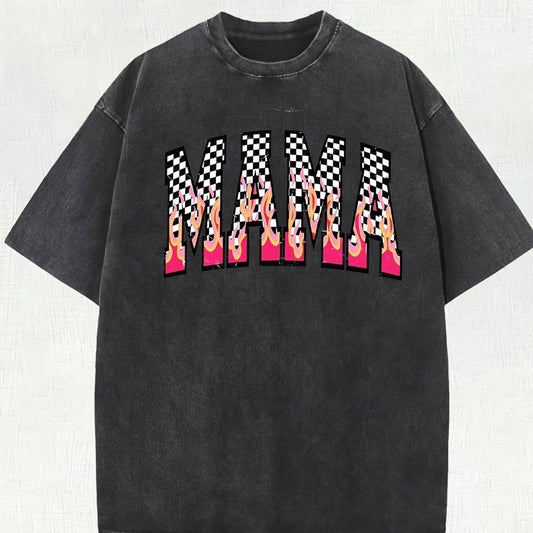 Mama Checkered Flame T-Shirt/Sweatshirt/Hoodie