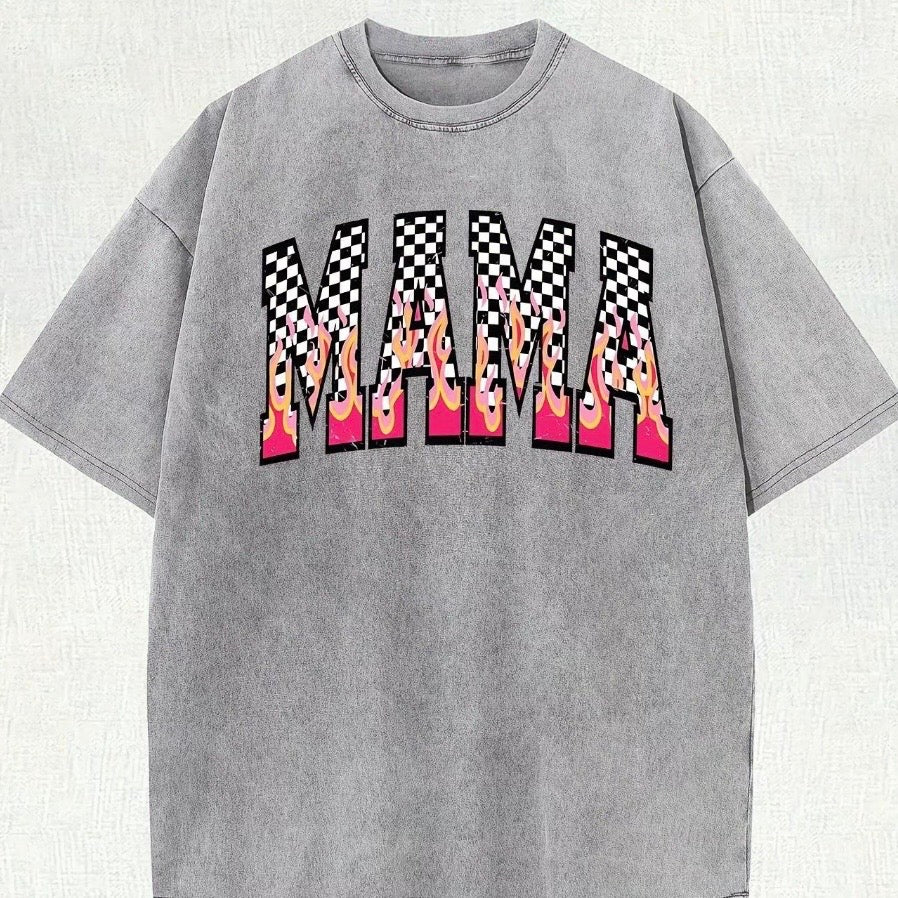 Mama Checkered Flame T-Shirt/Sweatshirt/Hoodie