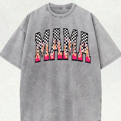 Mama Checkered Flame T-Shirt/Sweatshirt/Hoodie